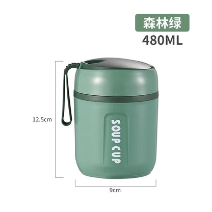 Thermische Edelstahl Lunchbox - Doppelwandig isoliert für Büro & Schule