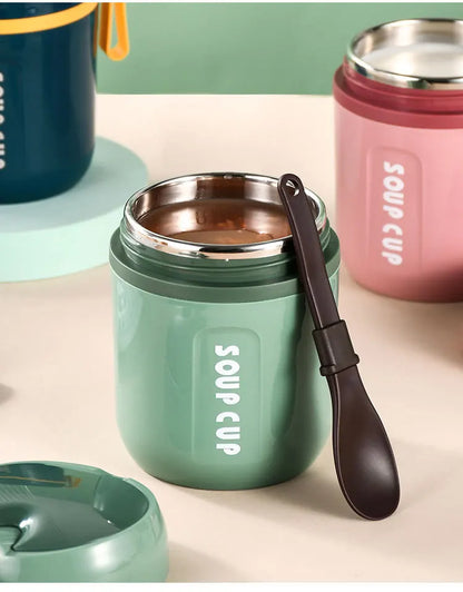 Thermische Edelstahl Lunchbox - Doppelwandig isoliert für Büro & Schule