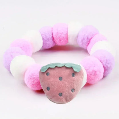 Haustier-Halstuch mit Pompons - Niedliches Halsband für Hunde & Katzen