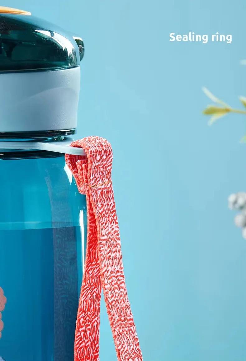 Kinder Trinkflasche 400ml mit Strohhalm - Auslaufsicher & BPA-frei