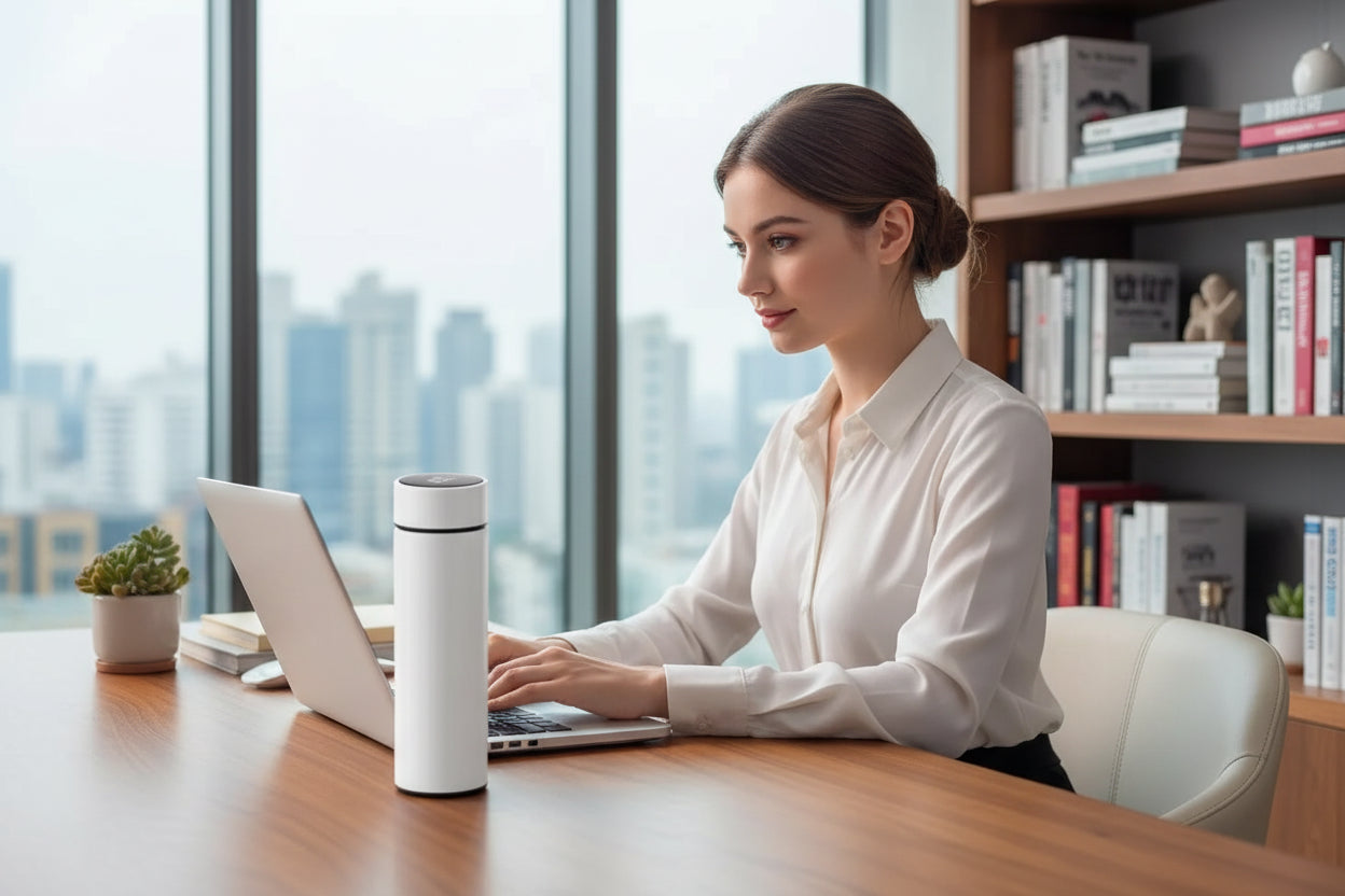 Thermobecher 500ml mit Temperaturanzeige – Edelstahl Isolierbecher | Geschenkidee