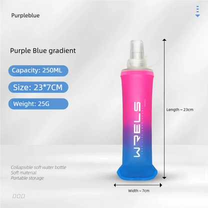 Sport TPU Faltflasche 250ml/500ml - Ultraleicht für Laufen, Marathon & Outdoor - 8 Farben