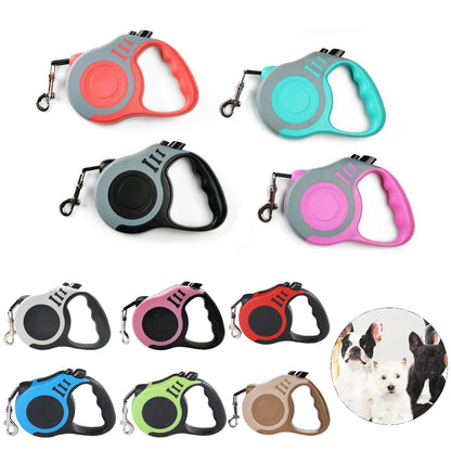 Retractable Nylon Dog Leash 3m/5m – Strong, Tangle-Free Lead for Small, Medium & Large Dogs