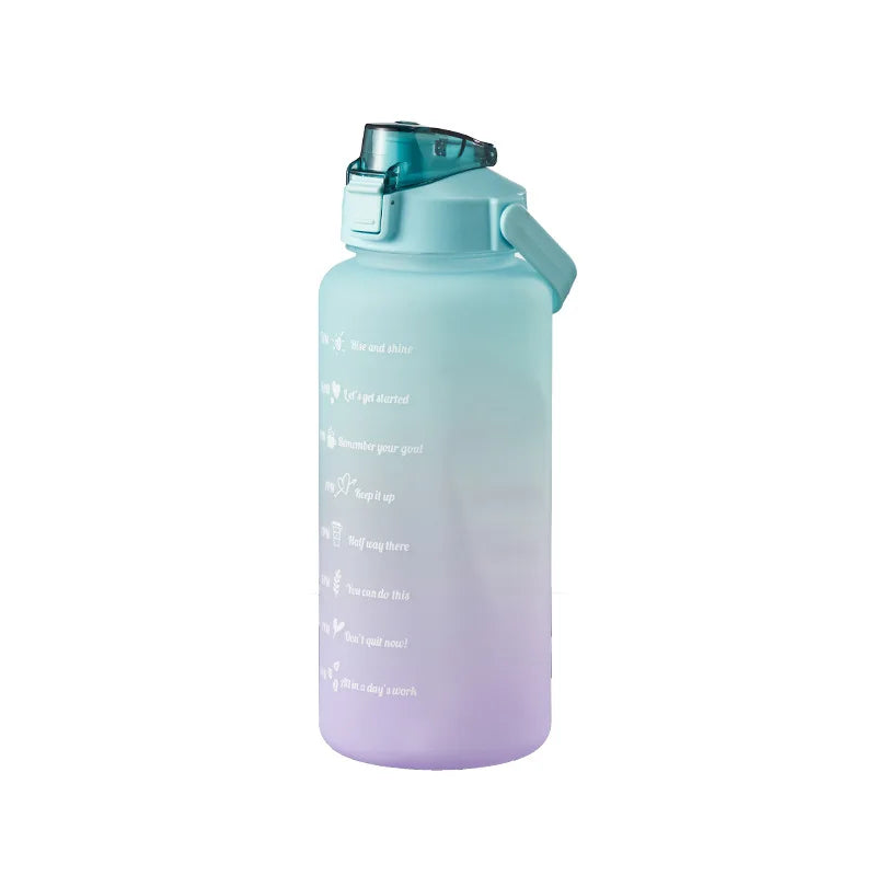 2L Sport-Trinkflasche mit Zeitmarkierung – XXL Wasserflasche für Fitness & Outdoor