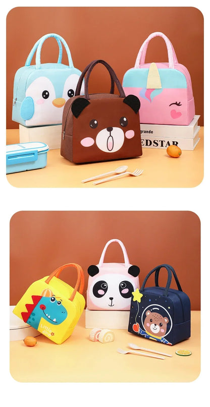 Isolierte Lunchbox-Tasche Kinder - 3D Cartoon Thermotasche für Schule