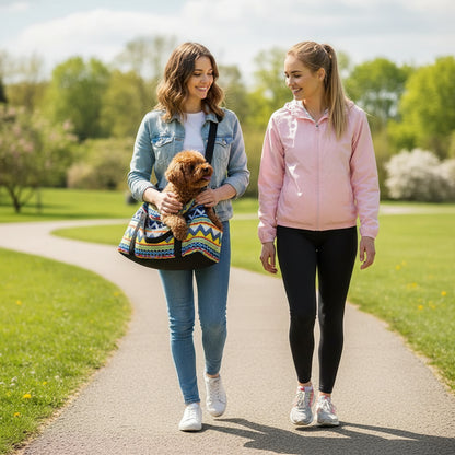 Portable Pet Sling Bag für Kleine Hunde & Katzen – Atmungsaktive Schultertasche mit Watermelon-Design