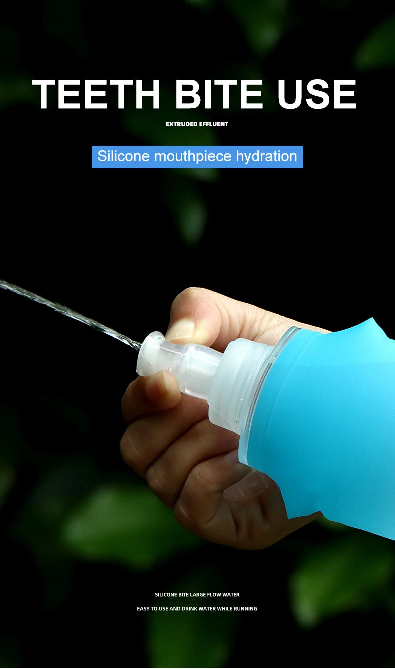 Sport TPU Faltflasche 250ml/500ml - Ultraleicht für Laufen, Marathon & Outdoor - 8 Farben