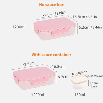 Lunchbox 1200ml Auslaufsicher - Flip-Top Bento Box für Büro & Outdoor