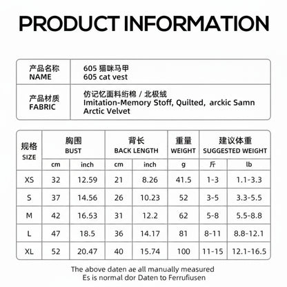 Warme Winterweste für Katzen und kleine Hunde – wasserabweisend, weich gefüttert, ideal für kalte Tage