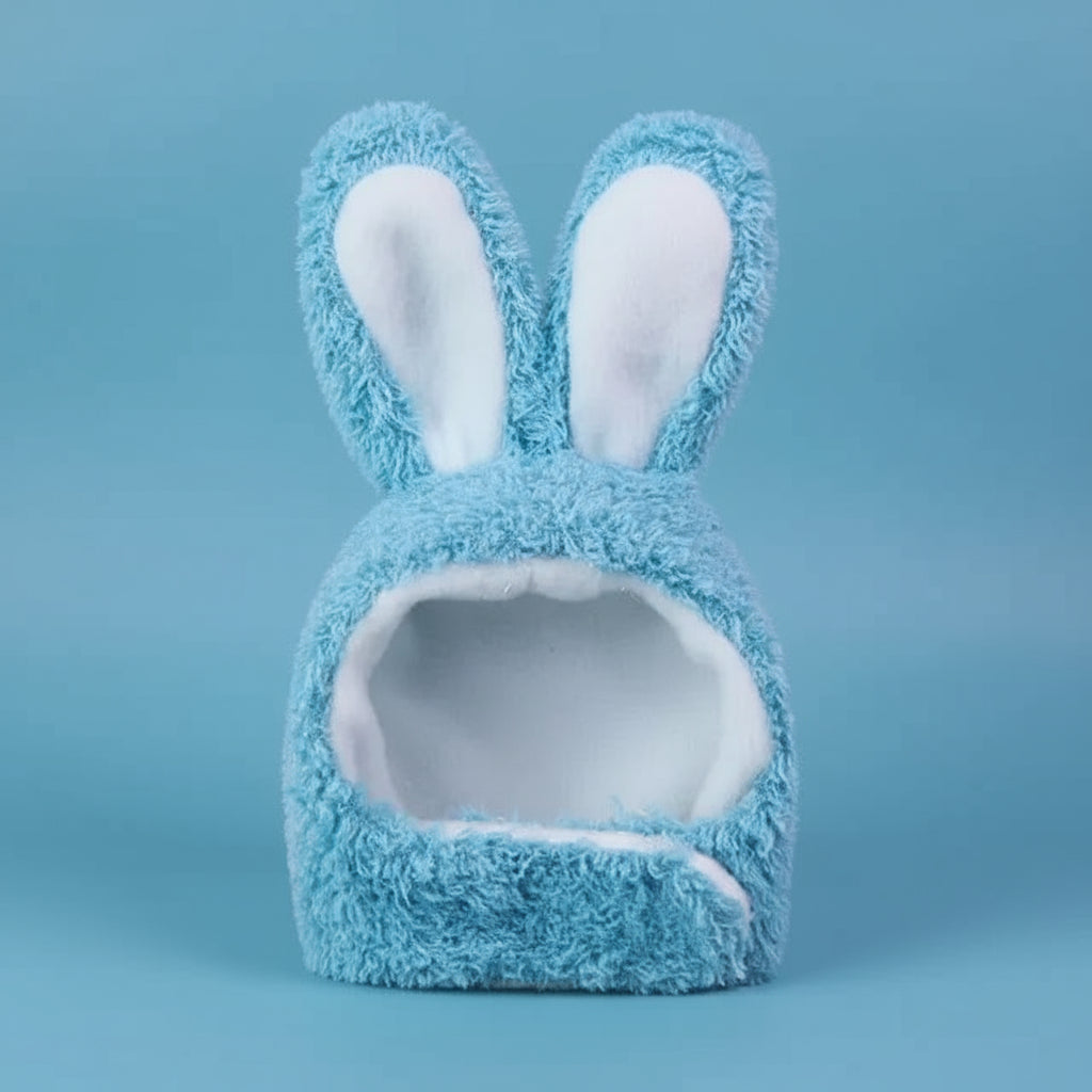 Katzen & kleine Hunde – Plüsch-Hasenohren Mütze, verstellbar