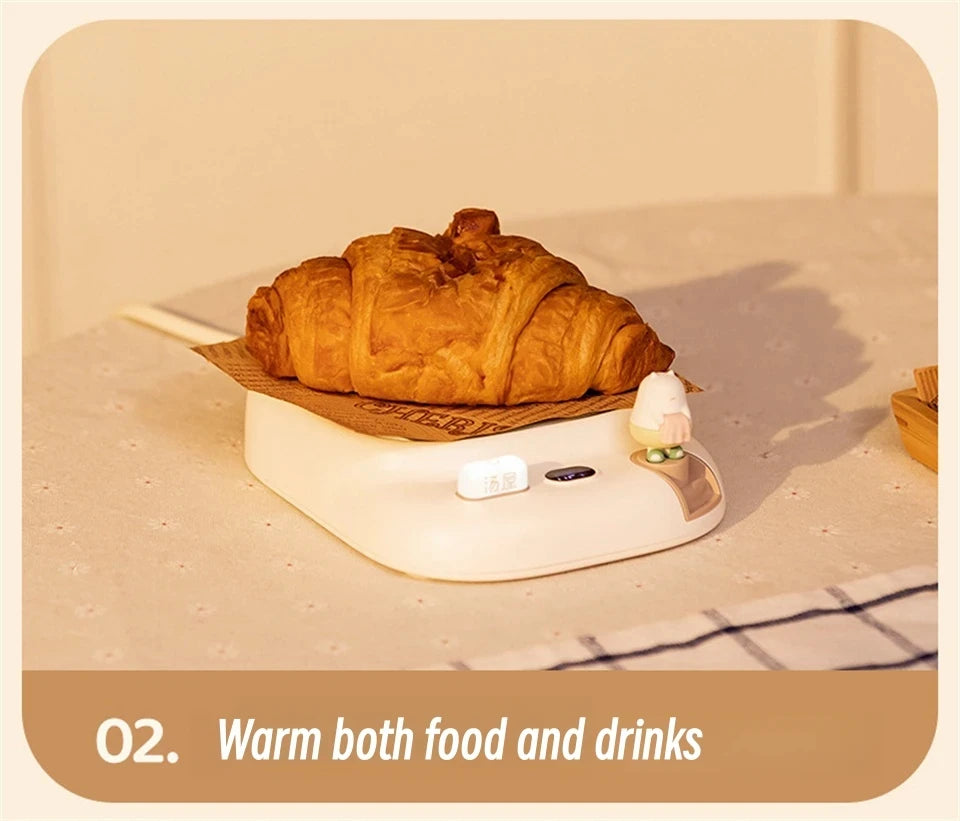 40W Tassenwärmer elektrisch - Getränkewärmer mit 4 Temperaturstufen für Kaffee, Tee & Milch