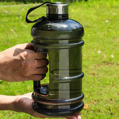 Sport Wasserflasche 2L - Große Trinkflasche mit Griff für Gym & Training