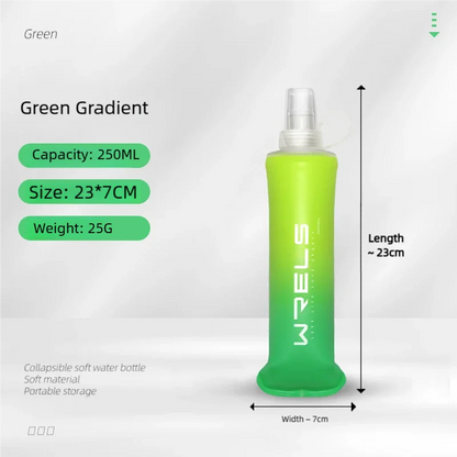 Sport TPU Faltflasche 250ml/500ml - Ultraleicht für Laufen, Marathon & Outdoor - 8 Farben