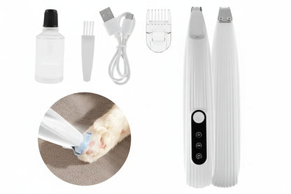 Pfotentrimmer für Hunde & Katzen – LED-Licht, Leise, Wasserdicht & Kabellos