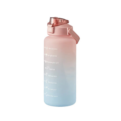 2L Sport-Trinkflasche mit Zeitmarkierung – XXL Wasserflasche für Fitness & Outdoor