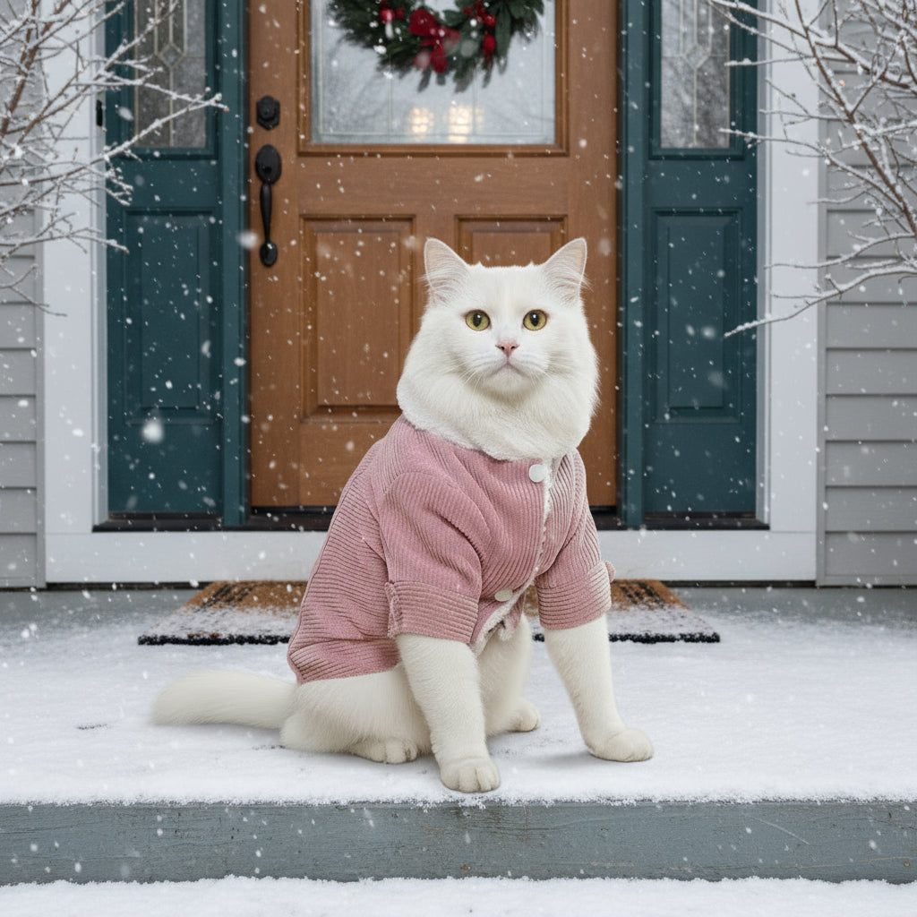 Warme Winterjacke für Katzen & kleine Hunde – weiche Fleeceweste für kalte Tage