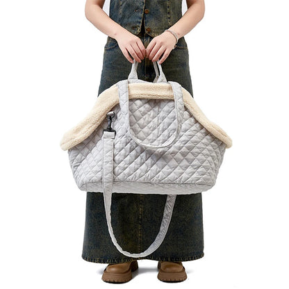 Haustier-Handtasche Katzen - Gesteppte Schultertasche für Herbst & Winter