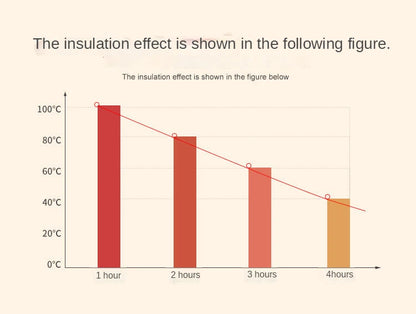 Thermische Edelstahl Lunchbox - Doppelwandig isoliert für Büro & Schule