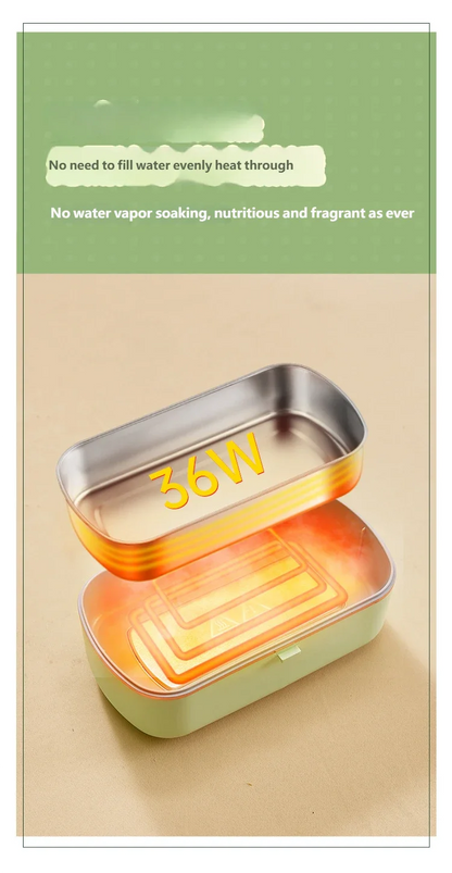 Elektrische Lunchbox Edelstahl - Warmhaltebox für Büro & Unterwegs