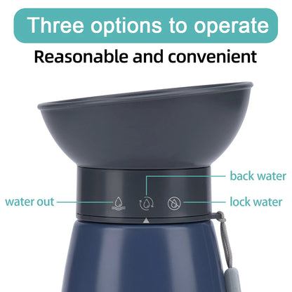 600ml Hunde-Trinkflasche für unterwegs – Tragbarer Reisenapf für Hunde & Katzen