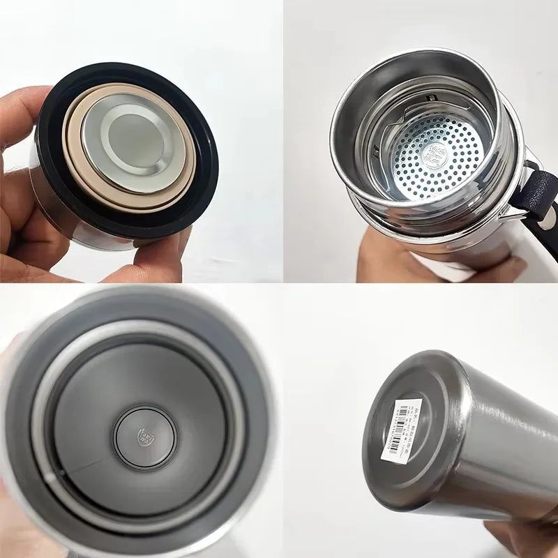 Thermoskanne 1L Edelstahl – Hält 24h kalt & 12h heiß | Isolierflasche