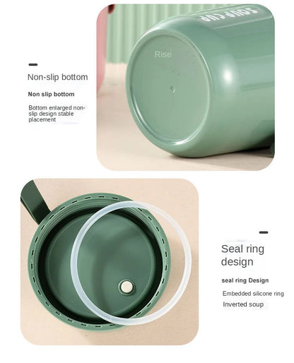 Thermische Edelstahl Lunchbox - Doppelwandig isoliert für Büro & Schule