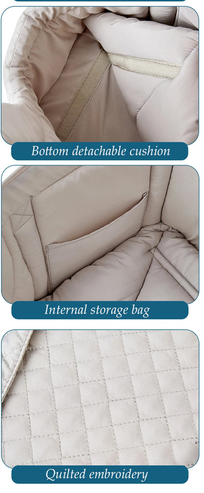 Haustier-Handtasche Katzen - Gesteppte Schultertasche für Herbst & Winter