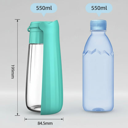 Portable Hundetrinkflasche 550 ml – Faltbar, Auslaufsicher & Ideal für Outdoor-Aktivitäten