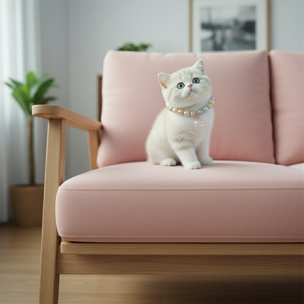 Buntes Perlen-Halsband für Hunde & Katzen – Handgefertigt, verstellbar & edles Design