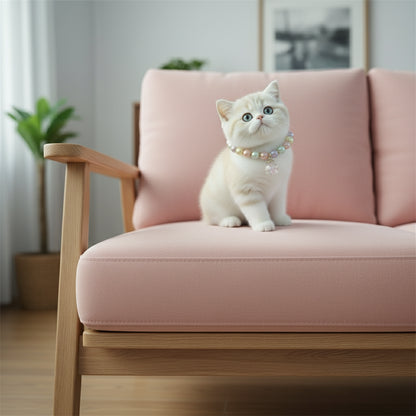 Buntes Perlen-Halsband für Hunde & Katzen – Handgefertigt, verstellbar & edles Design