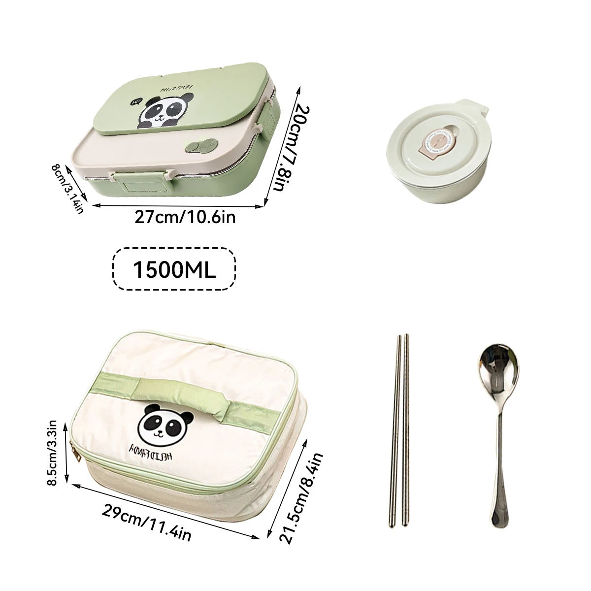 Edelstahl Lunchbox 4-Fächer mit Besteck – Auslaufsicher für Kinder & Schule