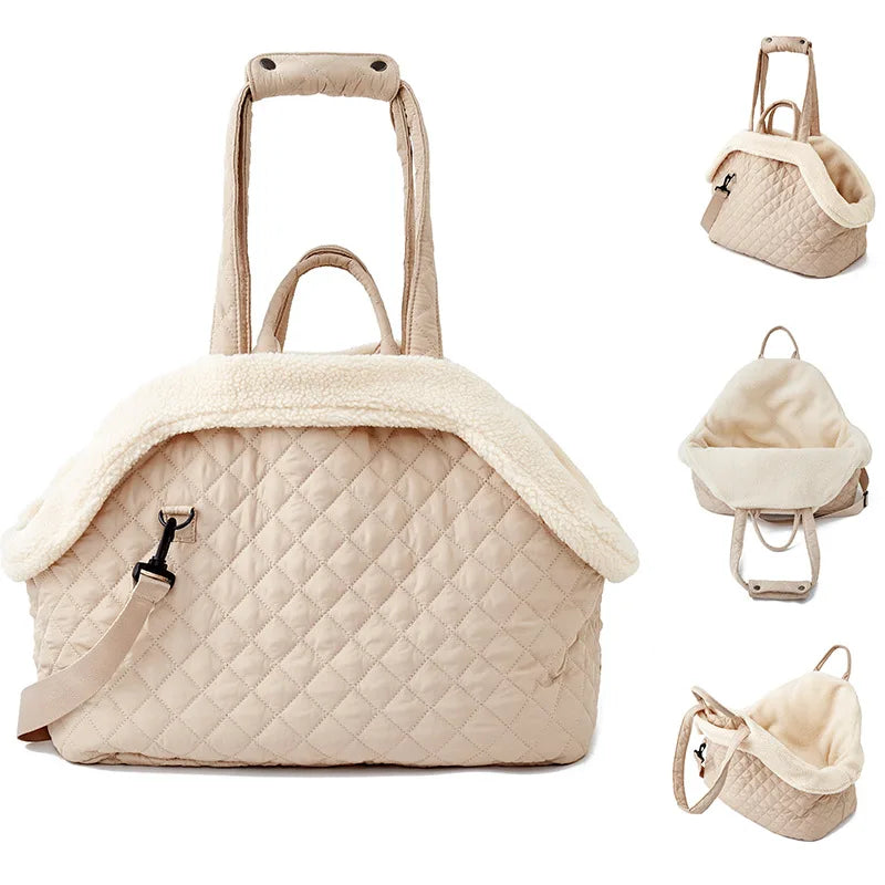 Haustier-Handtasche Katzen - Gesteppte Schultertasche für Herbst & Winter