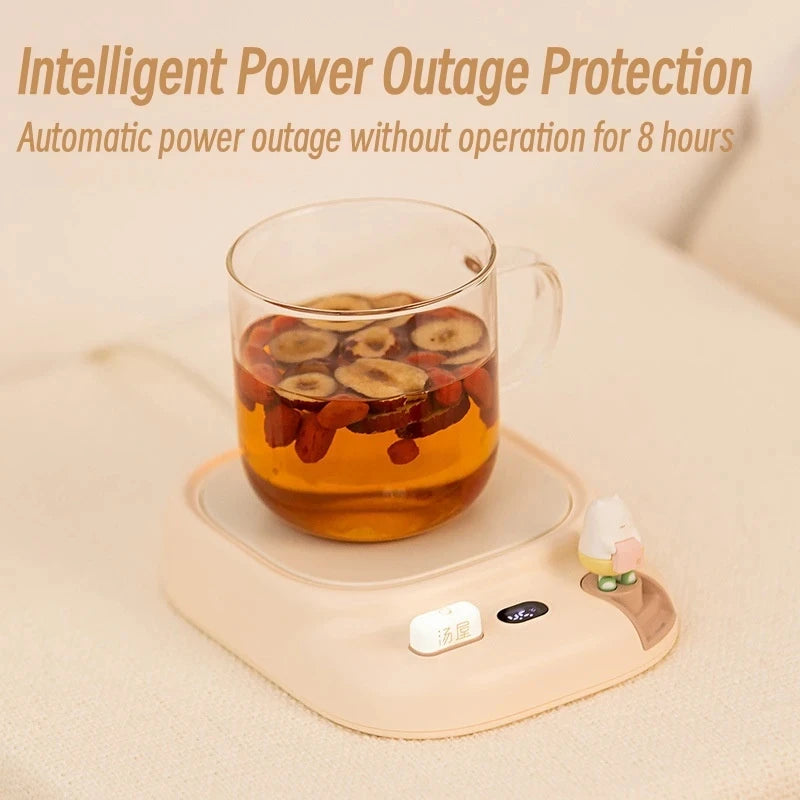 40W Tassenwärmer elektrisch - Getränkewärmer mit 4 Temperaturstufen für Kaffee, Tee & Milch