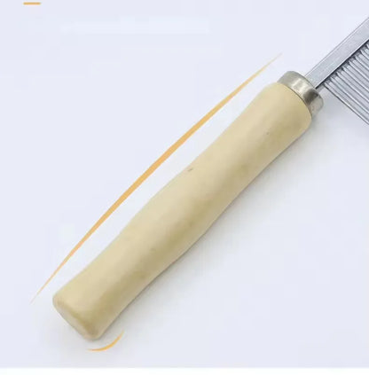 Holzgriff Hundekamm & Katzenkamm – Edelstahlzähne, 40 Zähne – Entfernt lose Haare & Unterwolle