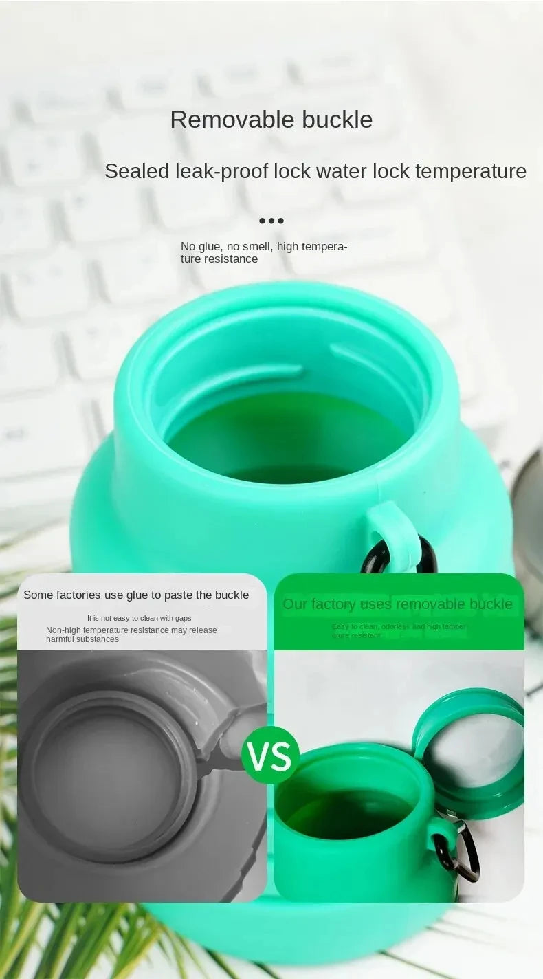 Faltbare Wasserflasche Silikon - BPA-frei & Tragbar für Outdoor & Wandern