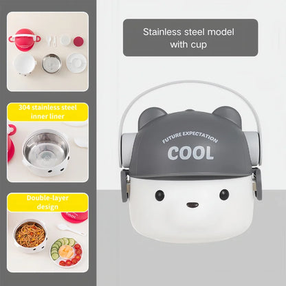 Edelstahl Lunchbox 304 - Auslaufsicher & Mikrowellengeeignet für Schule