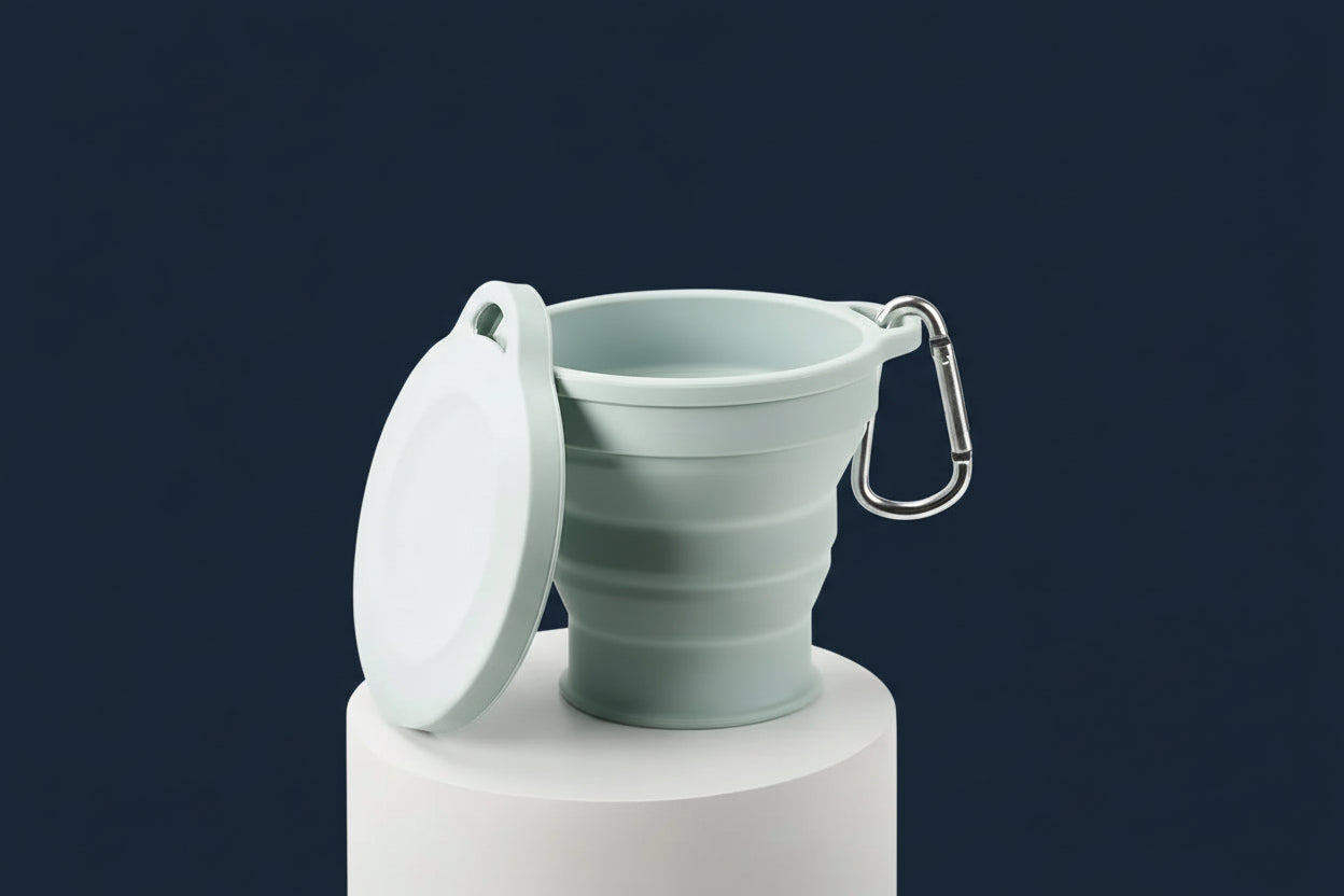 Faltbarer Silikonbecher 350ml - Ultraleicht & Platzsparend für Camping, Reisen & Outdoor