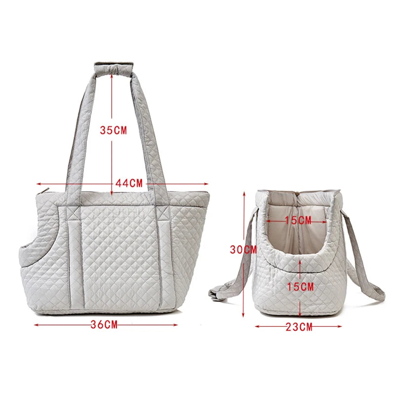 Haustier-Handtasche Katzen - Gesteppte Schultertasche für Herbst & Winter