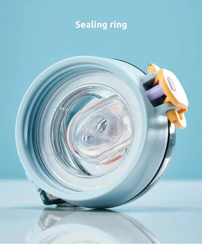 Kinder Trinkflasche 400ml mit Strohhalm - Auslaufsicher & BPA-frei