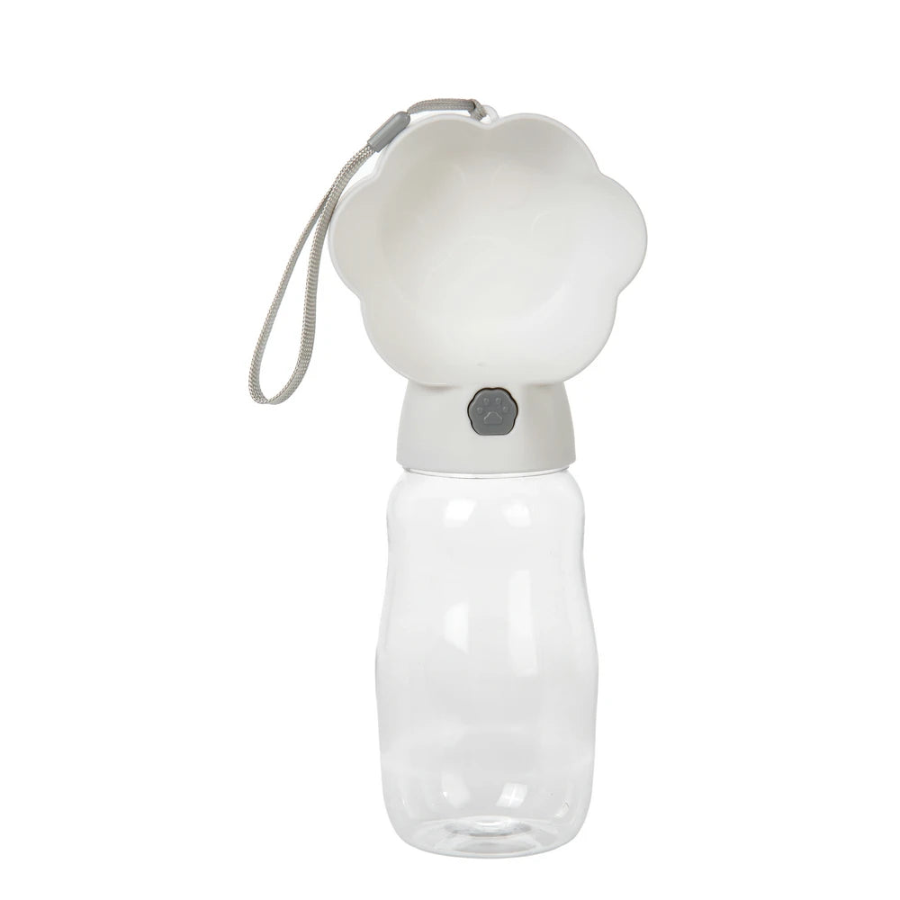 2-in-1 Hunde Wasserflasche mit Futterbehälter – Tragbare Auslaufsichere Outdoor Trinkflasche für Hunde & Katzen