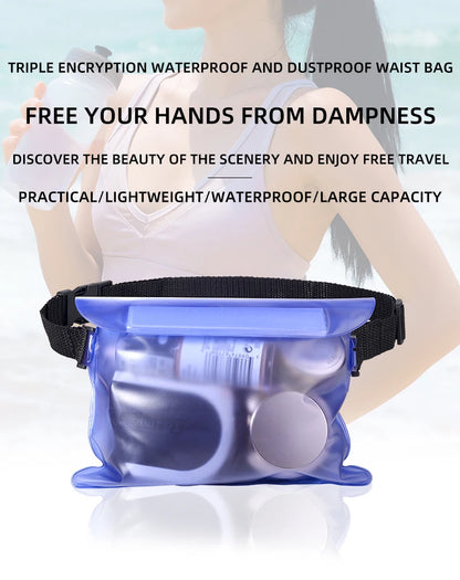 Wasserdichte Bauchtasche mit Touchscreen - 3-Fach versiegelt für Schwimmen, Strand & Wassersport