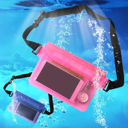 Wasserdichte Bauchtasche mit Touchscreen - 3-Fach versiegelt für Schwimmen, Strand & Wassersport