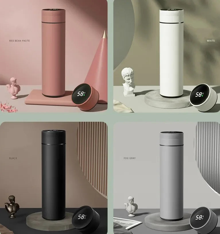 Thermobecher 500ml mit Temperaturanzeige – Edelstahl Isolierbecher | Geschenkidee