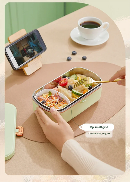 Elektrische Lunchbox Edelstahl - Warmhaltebox für Büro & Unterwegs