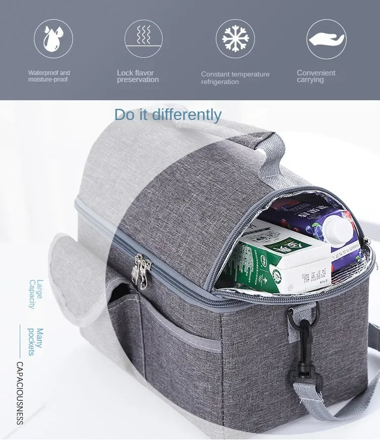 Isolierte Lunchtasche 8L – Kühltasche für Arbeit, Schule & Picknick