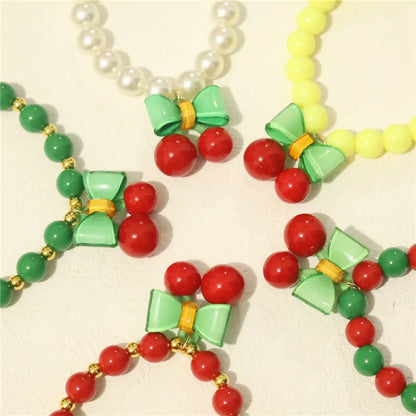 Perlen-Halsband für Haustiere – Handgefertigt, Kirsch-Design für Hunde & Katzen