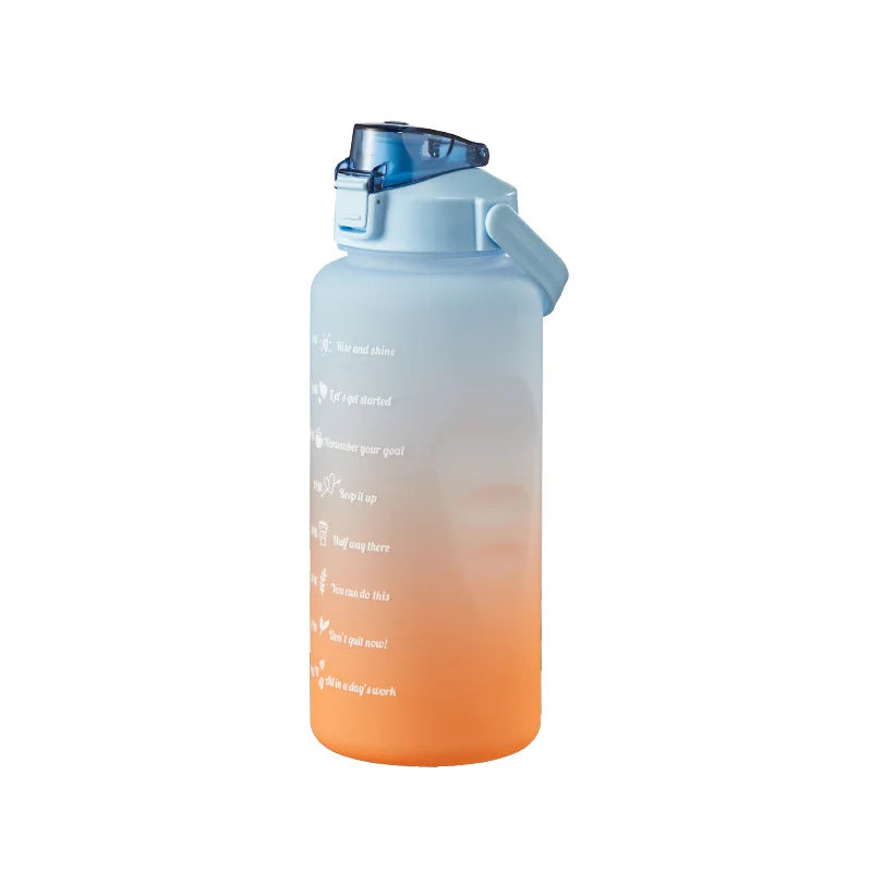 2L Sport-Trinkflasche mit Zeitmarkierung – XXL Wasserflasche für Fitness & Outdoor