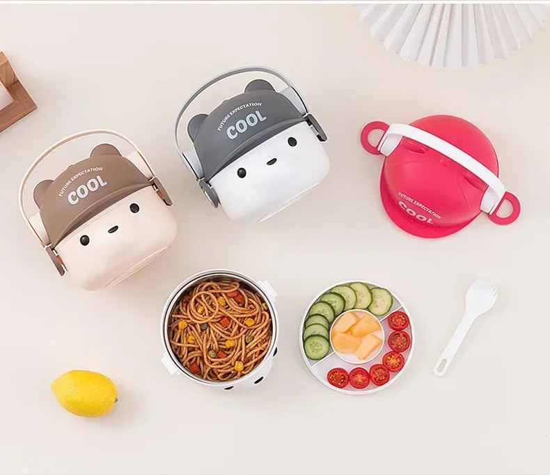 Edelstahl Lunchbox 304 - Auslaufsicher & Mikrowellengeeignet für Schule