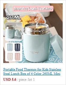 Thermische Edelstahl Lunchbox - Doppelwandig isoliert für Büro & Schule