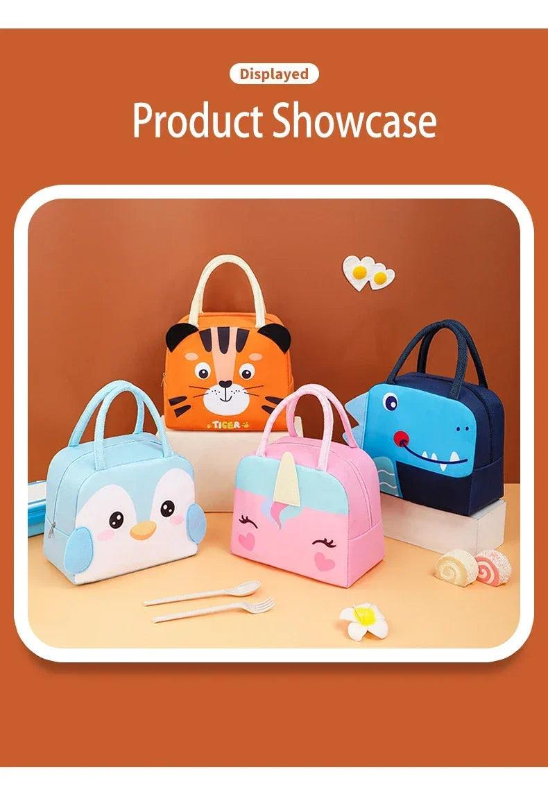 Isolierte Lunchbox-Tasche Kinder - 3D Cartoon Thermotasche für Schule